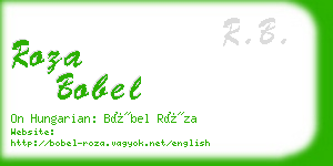 roza bobel business card